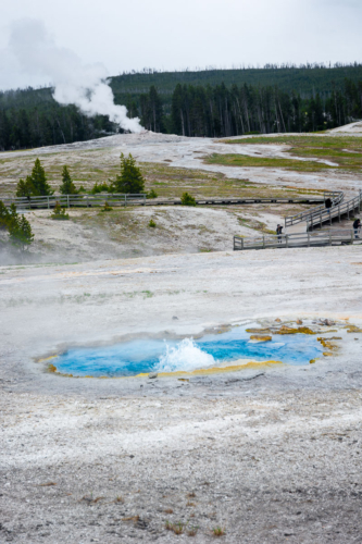 Pohled přes Cascade Gejzír